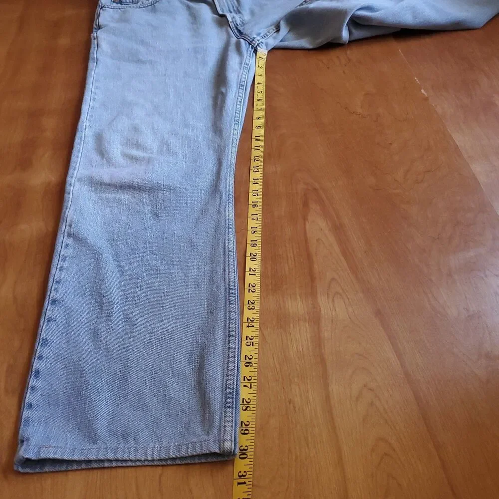 Y2K Levis 505 Regular Fit Measures 37x30 Hemmed 2000s Blue Medium Light Wash